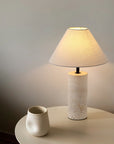Artisanel | Lorie Marble + Linen Table Lamp for Minimalist Interior 0