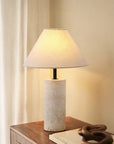 Artisanel | Lorie Marble + Linen Table Lamp for Minimalist Interior 1