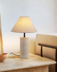 Artisanel | Lorie Marble + Linen Table Lamp for Minimalist Interior 3