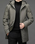 Asher | Classic Men’s Winter Puffer Jacket with Zipper and Hood 0