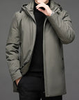 Asher | Classic Men’s Winter Puffer Jacket with Zipper and Hood 1