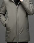 Asher | Classic Men’s Winter Puffer Jacket with Zipper and Hood 2
