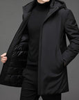 Asher | Classic Men’s Winter Puffer Jacket with Zipper and Hood 4
