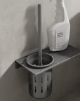 AureaGold | Elegant Space-Saving Wall-Mounted Toilet Brush Set 9