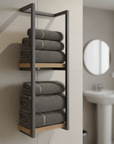 AureaSteel | Sleek Modern Wall Mounted Towel Holder for Elegant Bathrooms 0