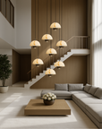 AureaStone | Refined Natural Marble Staircase Chandelier 2