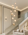 Aurifera | Scandinavian Villa Staircase Chandelier for Sophisticated Interior 5