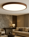 Aurivra | Modern Ceiling Lamp with Dark Wood Grain 0