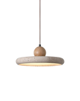 Aurvra | Modern Simplicity Travertine Wood Pendant Lamp 0