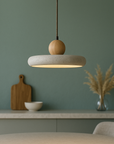 Aurvra | Modern Simplicity Travertine Wood Pendant Lamp 6