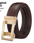 AutoBelt | Men’s Automatic Ratchet Belt with Gold Buckle and Gift Bag 27