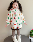 Baby Girl Jacket Cartoon Dinosaur Soft Lambswool Coat for 1-9 Years 1