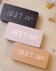 BambooGlow | Elegant Smart Wooden LED Alarm Clock for Bedroom 3