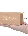 BambooGlow | Elegant Smart Wooden LED Alarm Clock for Bedroom 5