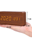 BambooGlow | Elegant Smart Wooden LED Alarm Clock for Bedroom 6