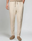Ethan | Elegant Lightweight Beige Linen Pants 1