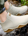 Black Waterproof Ankle Boots for Women - Trendy Orthopedic Rubber Boots with Comfort Support 1