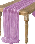 BlushGauze | Elegant Pleated Cotton Cheesecloth Table Runner Set of 10 20