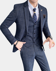 Variant image for Prewitt - Stylish Checkered Three-Part Men's Suit for All Seasons-1