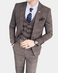 Variant image for Prewitt - Stylish Checkered Three-Part Men's Suit for All Seasons-7