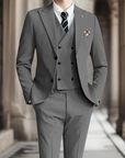 Variant image for Patrik - Slim-Fit Three-Piece Men's Suit in Premium Cotton for Weddings-1