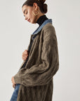Cali | Diamond Stitch Knitting Longline Cardigan 1