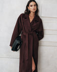 Cameron | Suede Belted Long Trench Coat 3