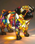 CanineGlow | Charming Colorful Tiffany Style Dog Lamp for Dog Lovers 10
