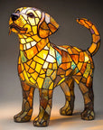CanineGlow | Charming Colorful Tiffany Style Dog Lamp for Dog Lovers 7