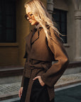 Cassidy | Belted Double-Breasted Tweed Coat 2