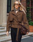 Cassidy | Belted Double-Breasted Tweed Coat 3
