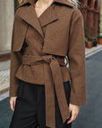 Cassidy | Belted Double-Breasted Tweed Coat 4