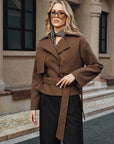 Cassidy | Belted Double-Breasted Tweed Coat 6