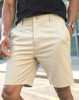 Friedrich | Pantaloni Corti Casual a Gamba Dritta con Vita Semi-Elastica