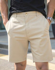 Friedrich | Pantaloni Corti Casual a Gamba Dritta con Vita Semi-Elastica