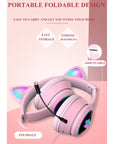 CatEarGlow | Stylish Fun Foldable LED Headset with Microphone 4