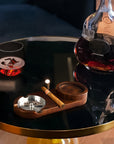 CedarWood | Luxurious Elegant Cigar Ashtray with Whiskey Glass Tray 3