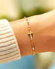 CelestialCross | Elegant Adjustable Silver Friendship Bracelet 5