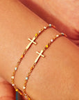 CelestialCross | Elegant Adjustable Silver Friendship Bracelet 7