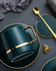 Ceramica | Elegant Durable Ceramic Coffee Mug Set with Gold Accents 0