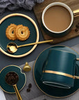 Ceramica | Elegant Durable Ceramic Coffee Mug Set with Gold Accents 2