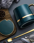 Ceramica | Elegant Durable Ceramic Coffee Mug Set with Gold Accents 8