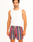 Hanno | Pantaloni da bagno leggeri in tessuto intrecciato con grafiche estive