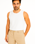 Friedrich | Pantaloni Corti Casual a Gamba Dritta con Vita Semi-Elastica