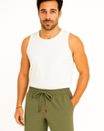 Fabian | Pantaloni Corti Estivi a Gamba Dritta con Vita Regolabile