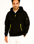 Manuel | Stilvoller Alltags-Herren-Hoodie mit Halb-Reißverschluss-Design