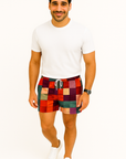Adelhard | Pantaloni Corti Estivi da Uomo con Stampa Geometrica Trendy