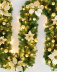 Christmas Garland | Elegant Rattan Banner with LED Lighting 1
