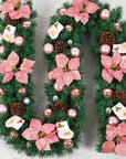 Christmas Garland | Elegant Rattan Banner with LED Lighting 5