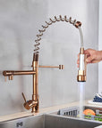 Chrome LED Kitchen Faucet with Flexible Spring Spout and Colour-Changing Technology – Single Handle Kitchen Sink Faucet 3
